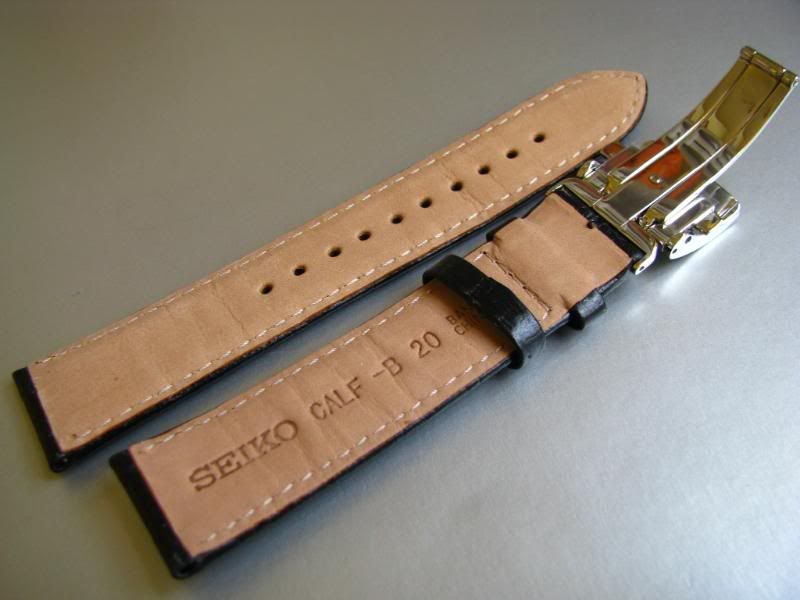 FS Seiko leather straps with signed deployant fr US42 The Watch Site